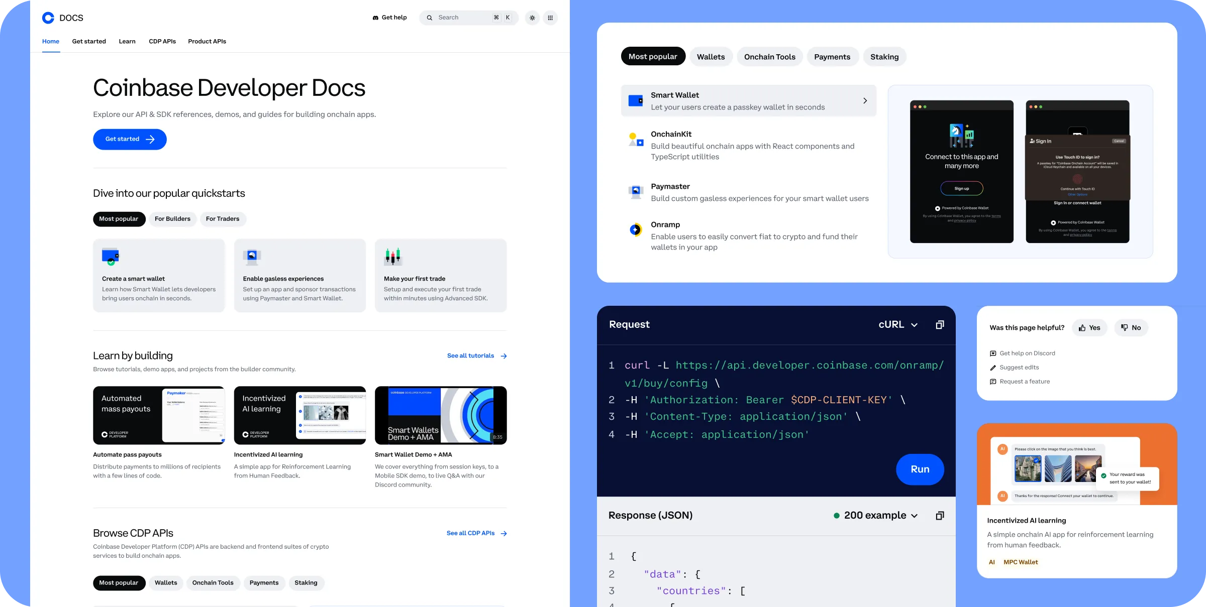 Coinbase Developer Docs preview