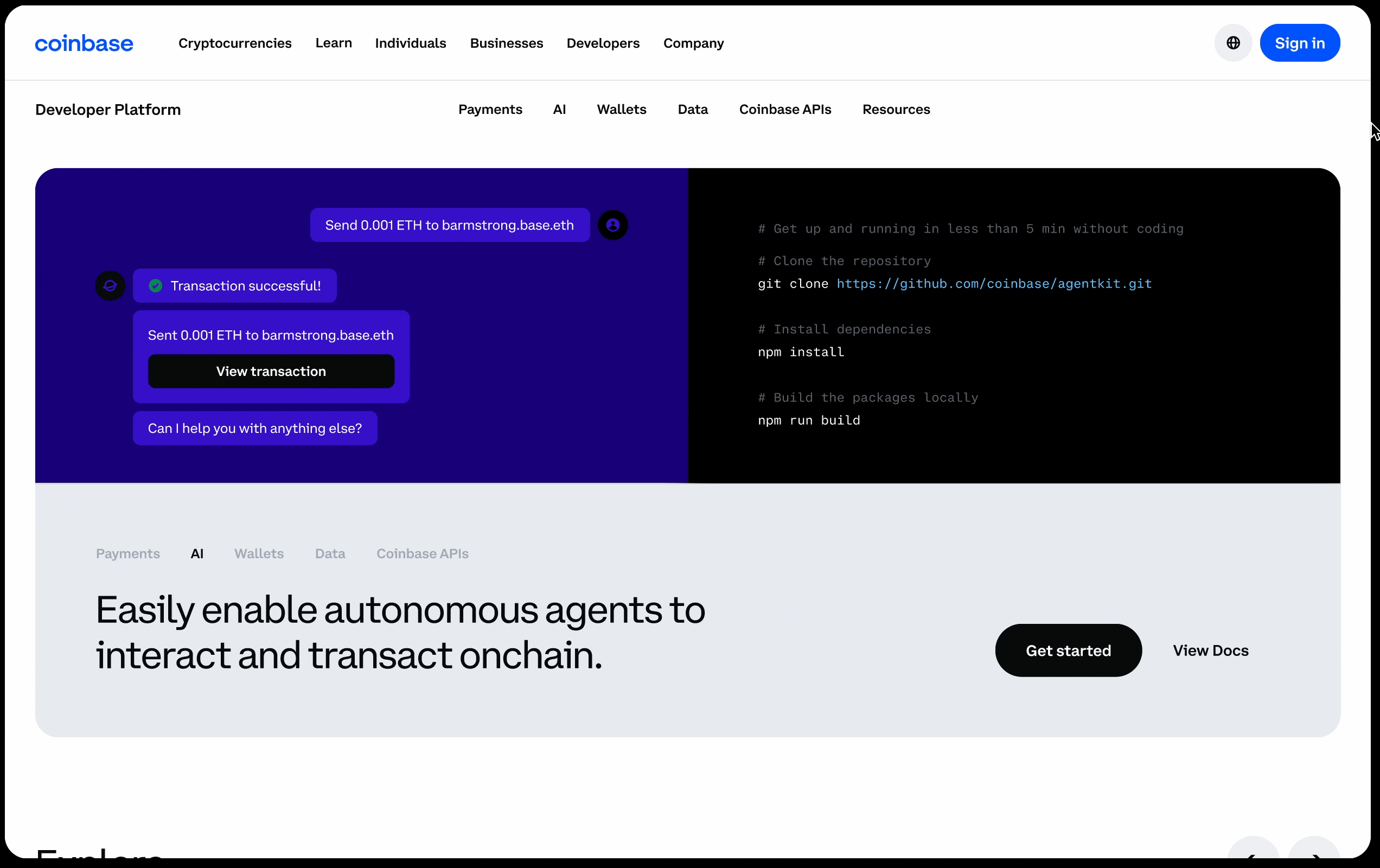 Coinbase Developer Platform