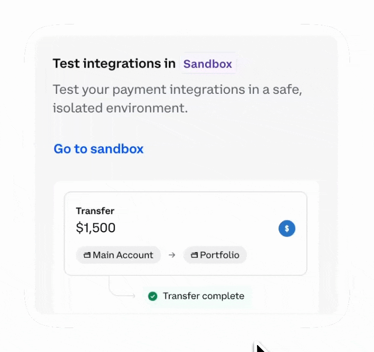 Test integrations animation